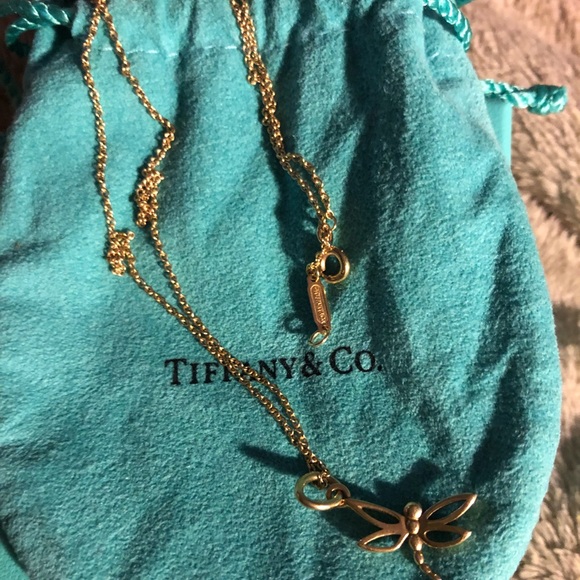 Tiffany&Co dragonfly charm and necklace gold - Picture 3 of 8